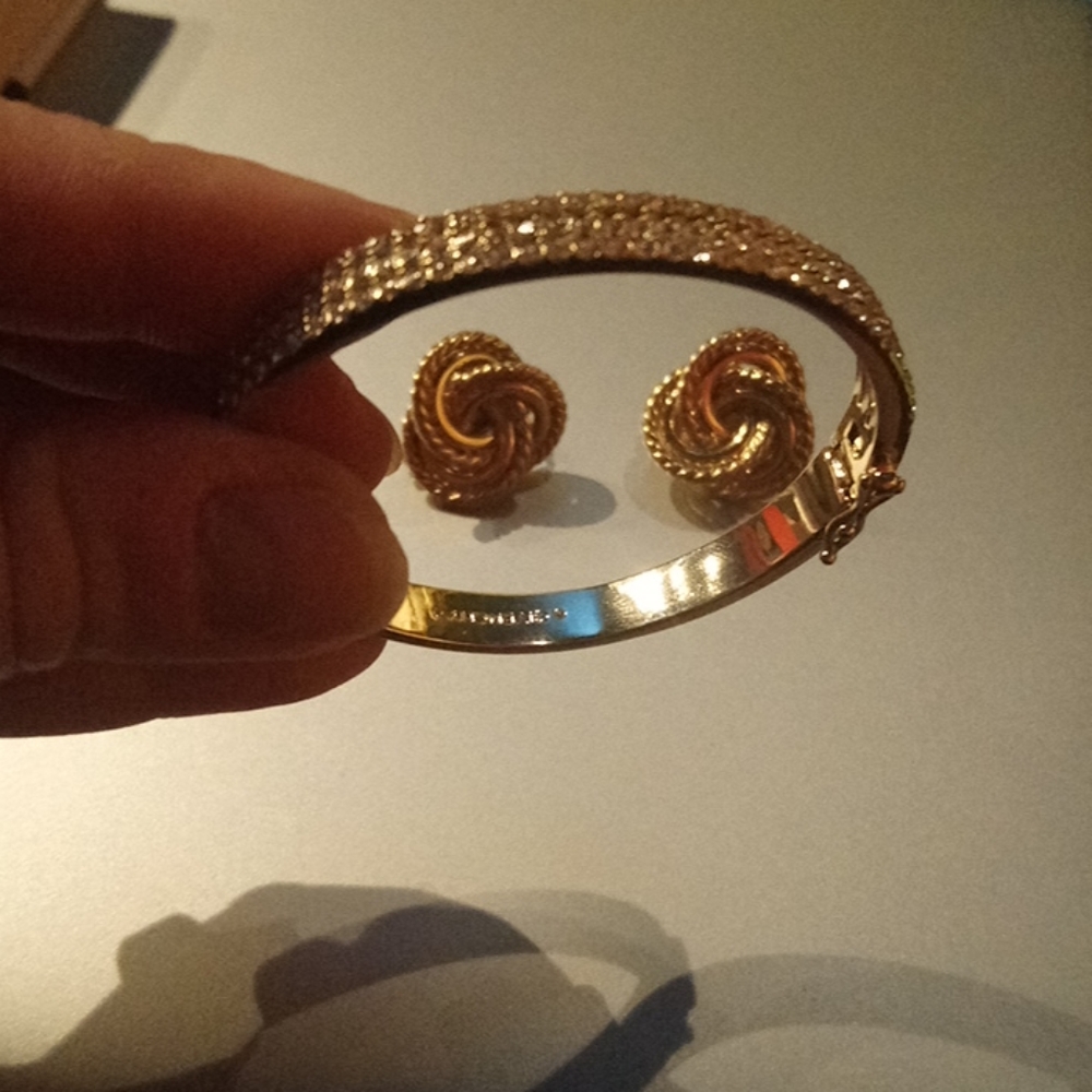 Givenchy bracelet w/ crystals & earrings